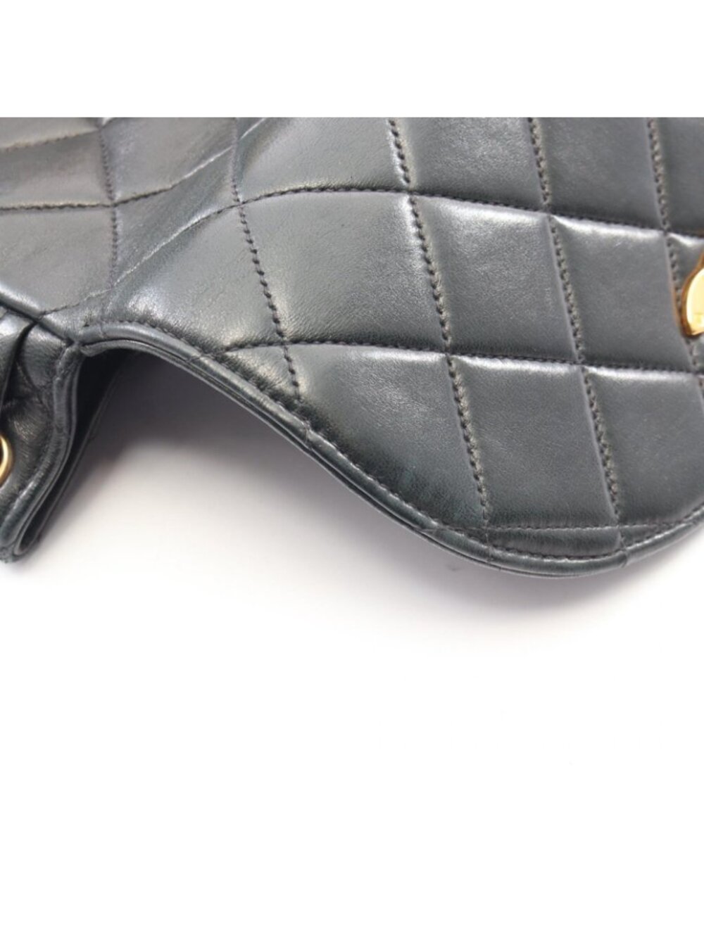 Chanel Backpack Quilted Black Lambskin Double Turnlock Chain - Picture 7 of 13
